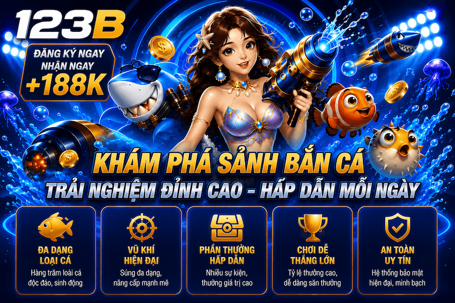 Bắn Cá 123B – Sảnh Săn Cá Online Với Boss Đại Dương, Phòng Chơi Và Vũ Khí Đa Dạng