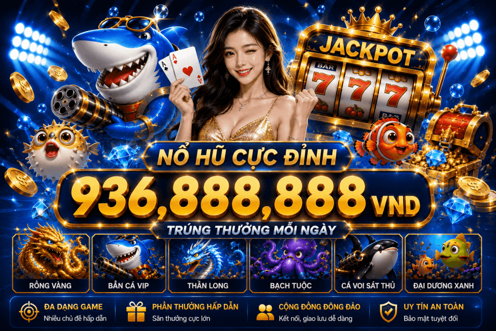Sảnh bắn cá 123B với nhiều trò săn cá online, boss đại dương và vũ khí đa dạng