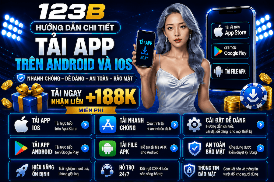 Tải App 123B – Hướng Dẫn Cài Đặt Mobile Nhanh, Truy Cập Tiện Lợi Và Bảo Mật